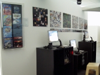 An drei PC-Stationen kann virtuell geflogen werden.